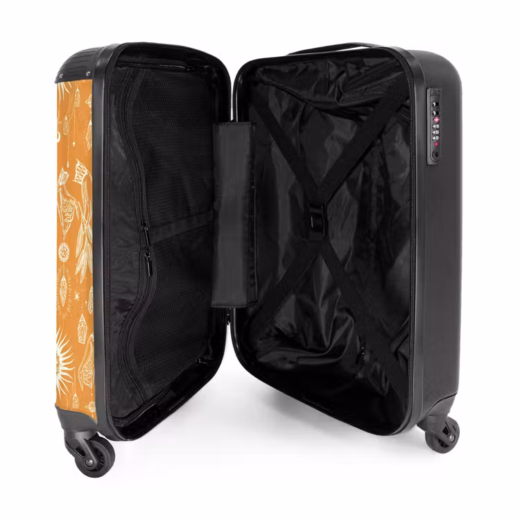 Suitcase - Boho - Orange sky pattern — 4