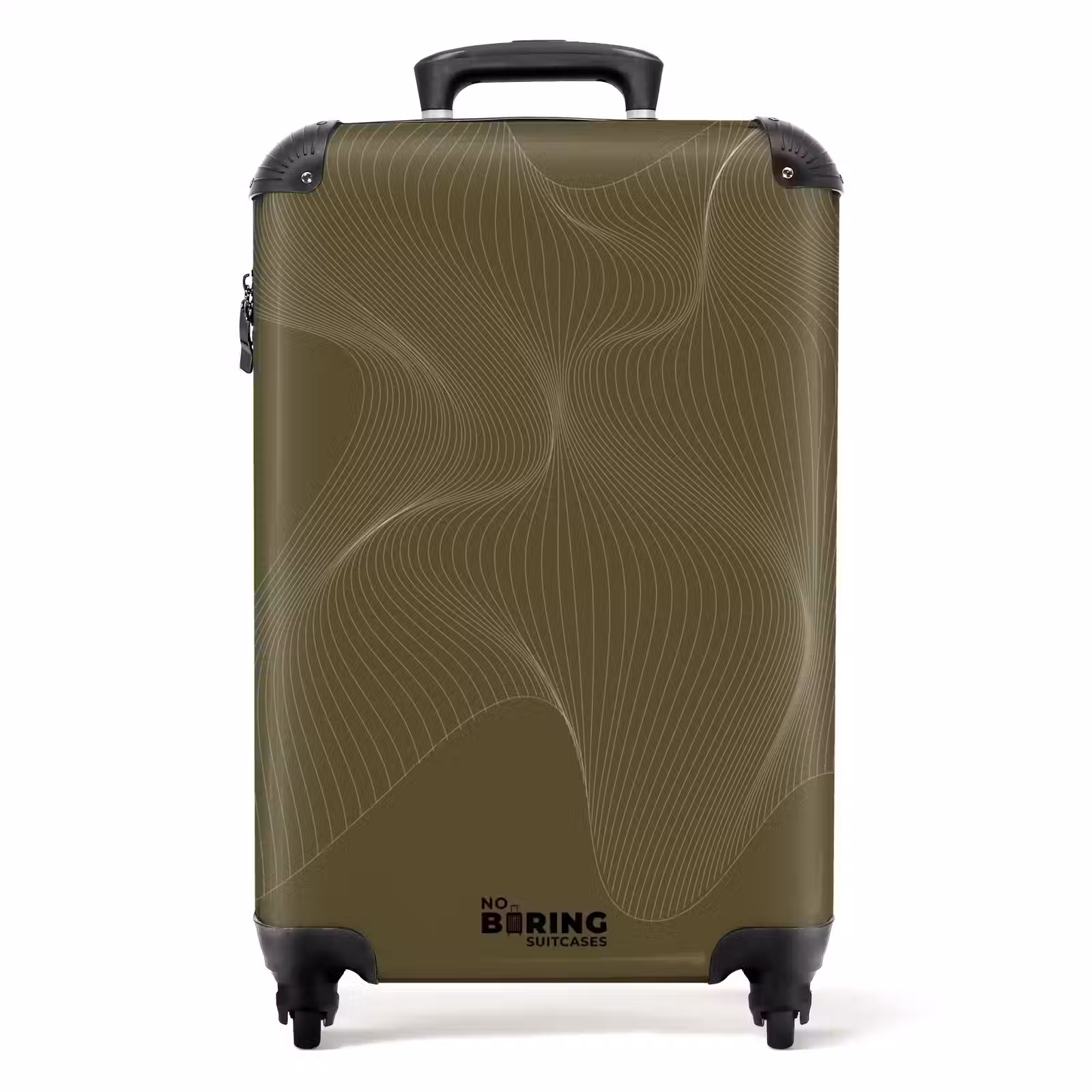 Suitcase - Abstract - Dark green line art — 1