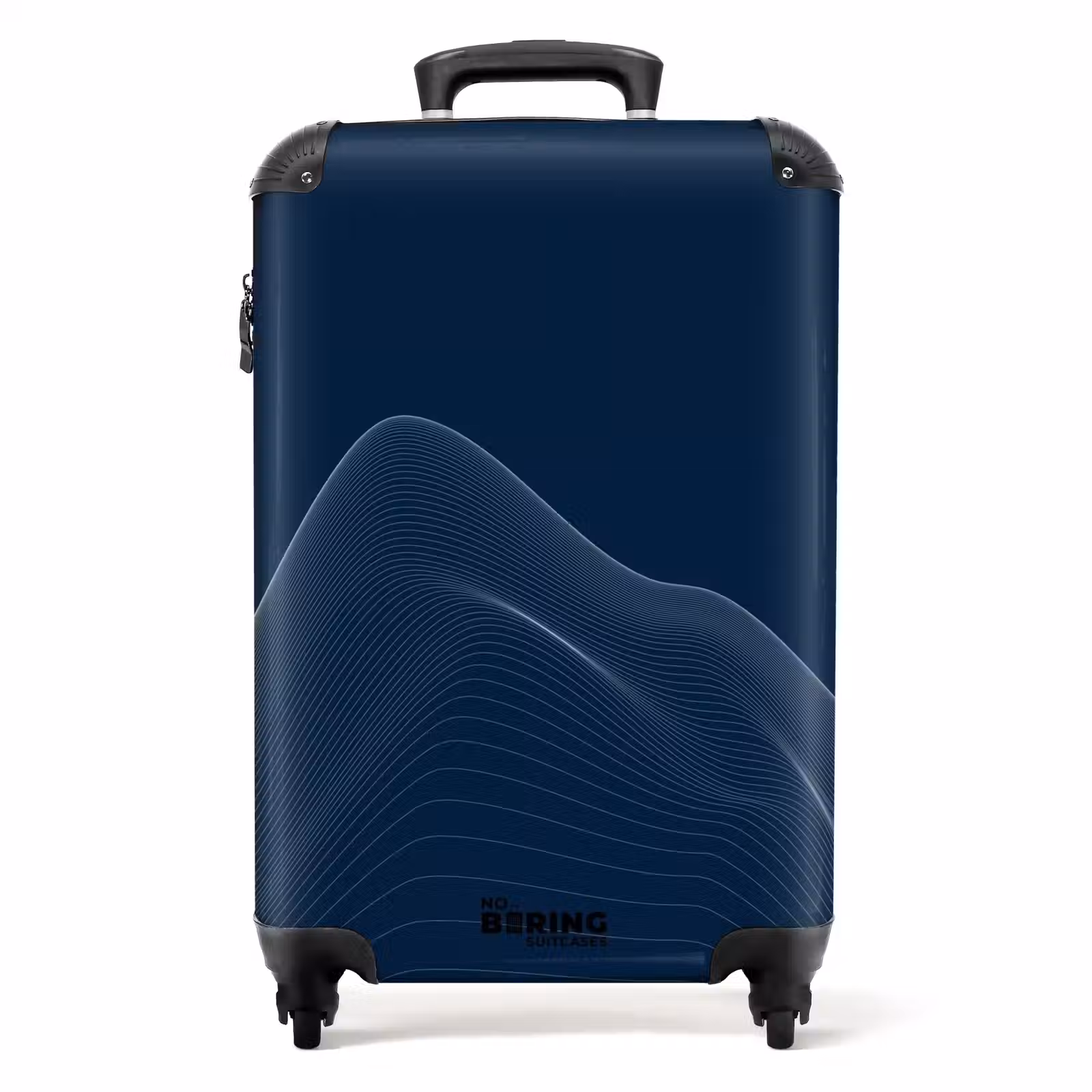 Suitcase - Abstract - Wavy lines Blue — 1