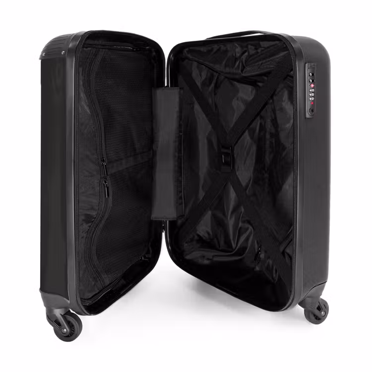 Suitcase - Abstract - Black and white wave pattern — 4