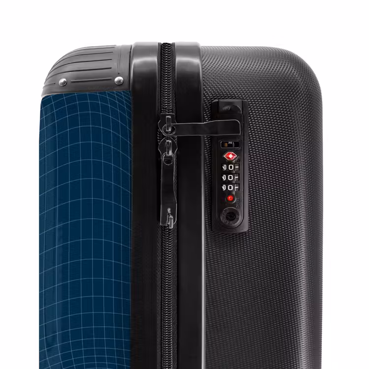Suitcase - Abstract - Dark blue grid pattern — 5