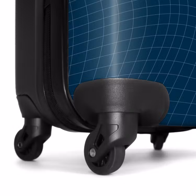Suitcase - Abstract - Dark blue grid pattern — 6