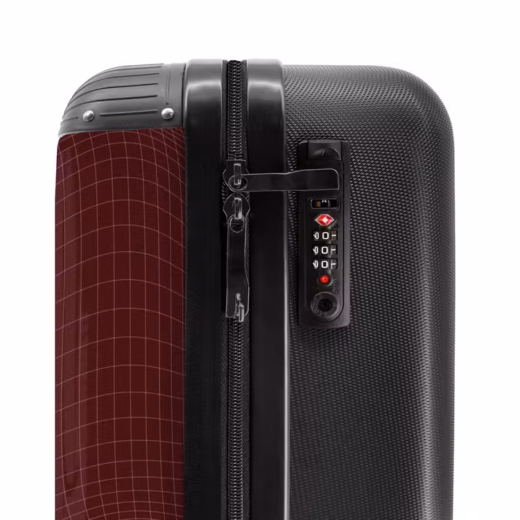 Suitcase - Abstract - Red grid pattern — 5