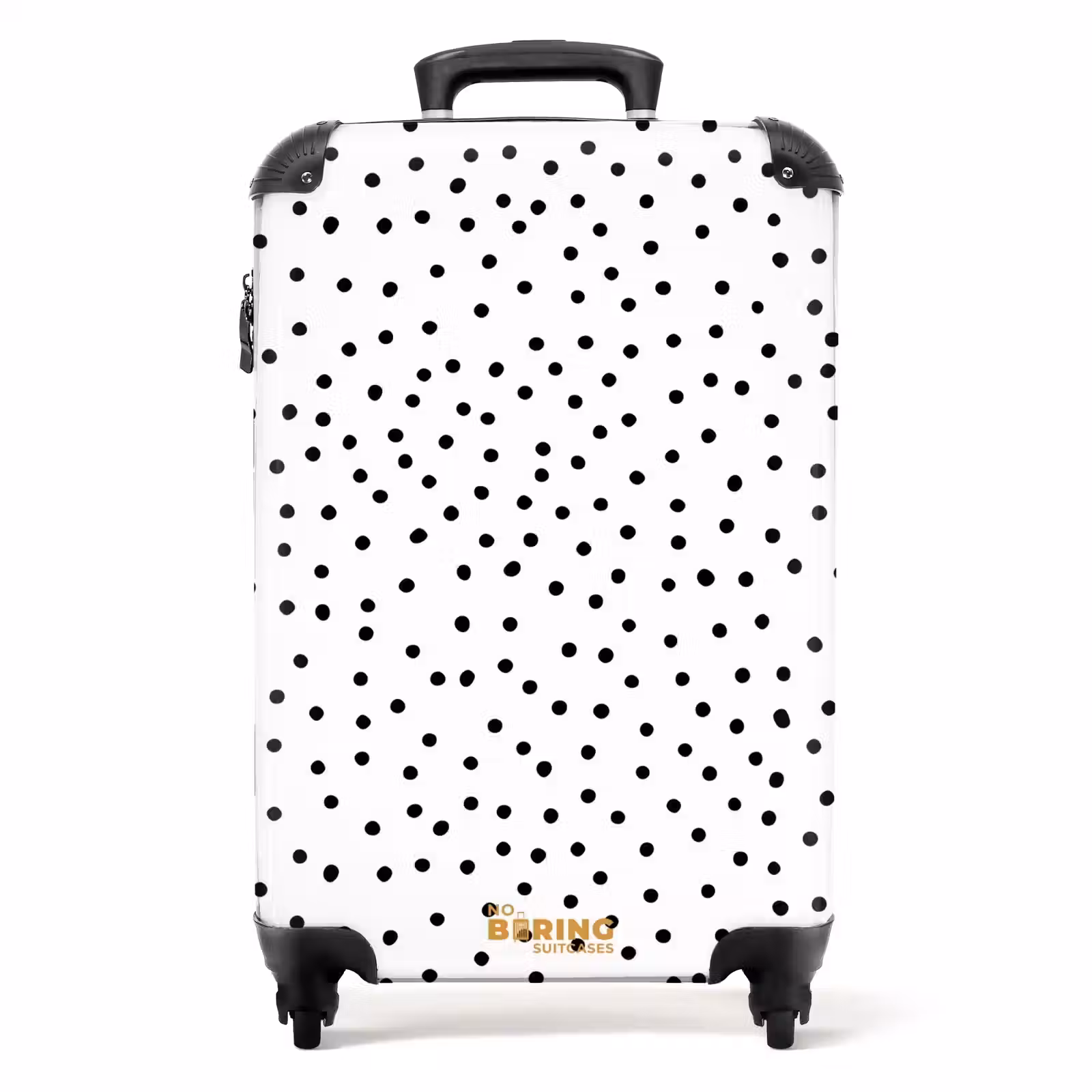 Suitcase - Black dots rain over a white surface — 1