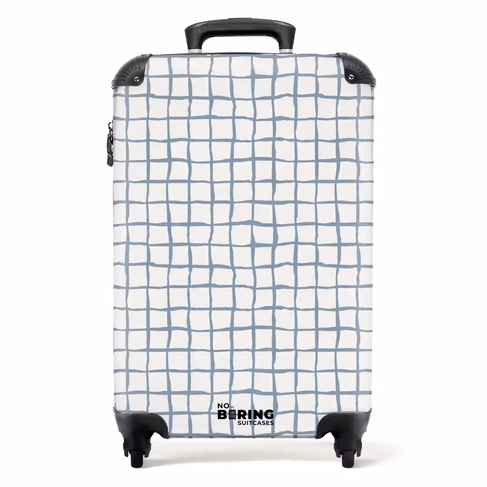 Suitcase - Hand-drawn blue grid with soft corners — 1