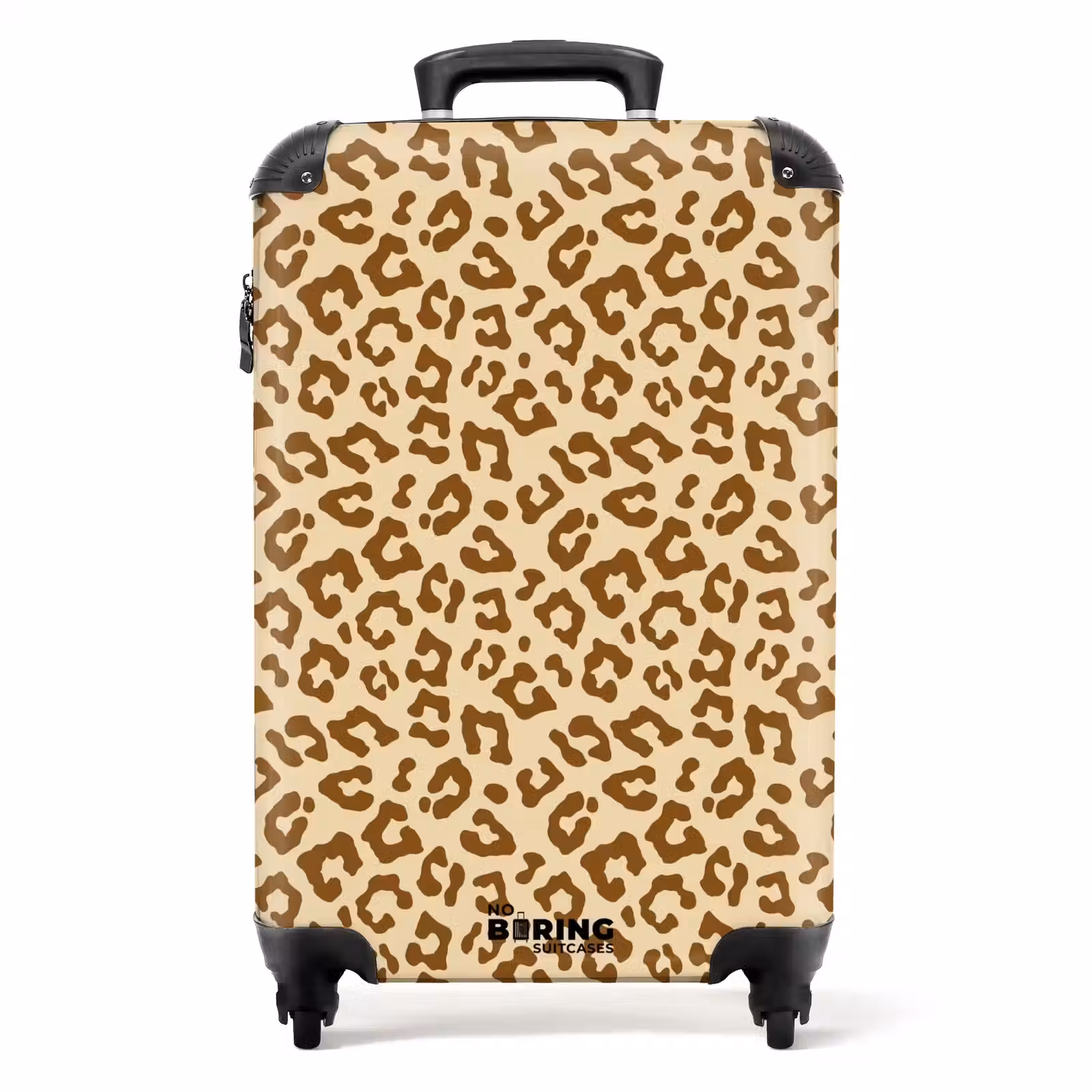 Suitcase - Light brown leopard pattern — 1