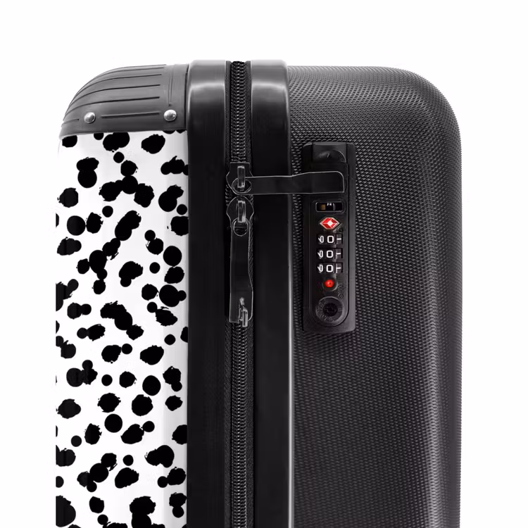 Suitcase - Black brush-like dots on a white background. — 6