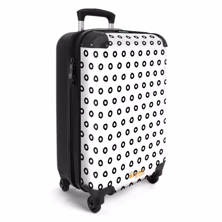 Suitcase - Black circular rings over a white background — 2