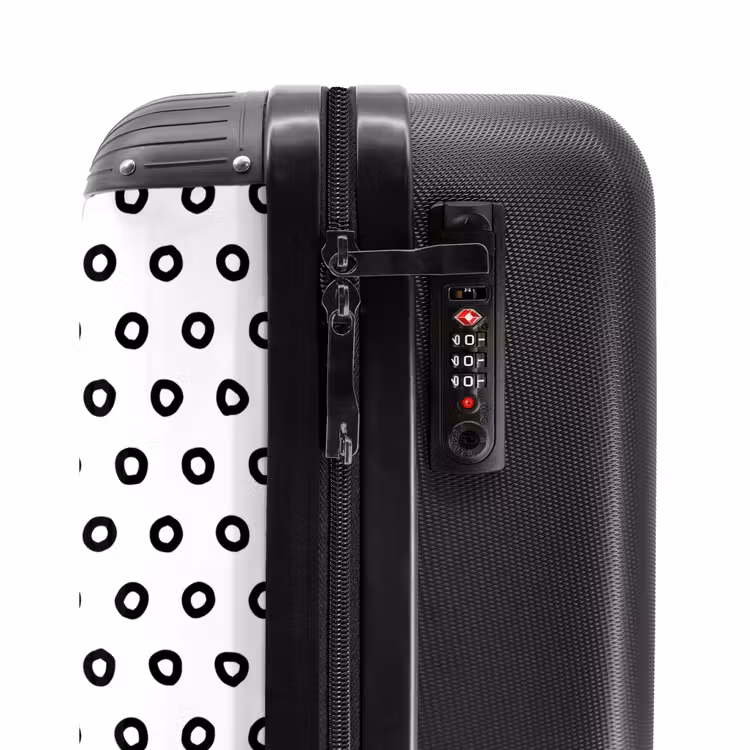 Suitcase - Black circular rings over a white background — 6