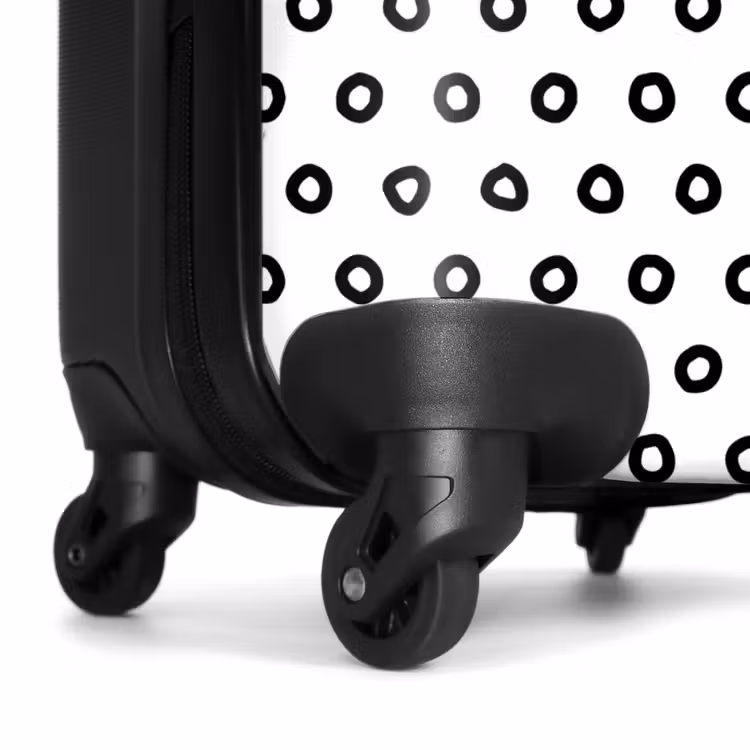 Suitcase - Black circular rings over a white background — 7