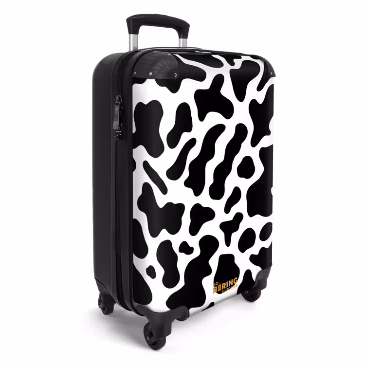 Suitcase - Black cow spots over a white background — 2