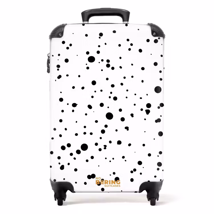 Suitcase - Black dots of varying sizes on a white background — 1