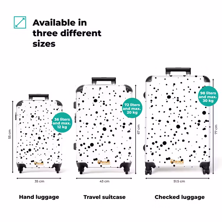 Suitcase - Black dots of varying sizes on a white background — 3