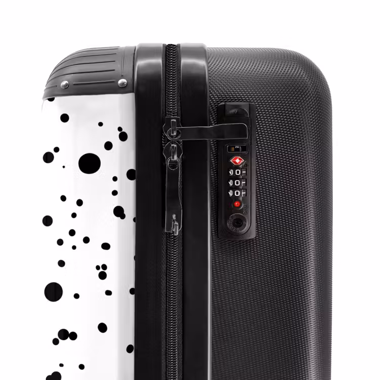 Suitcase - Black dots of varying sizes on a white background — 6