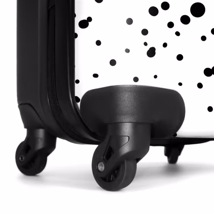 Suitcase - Black dots of varying sizes on a white background — 7