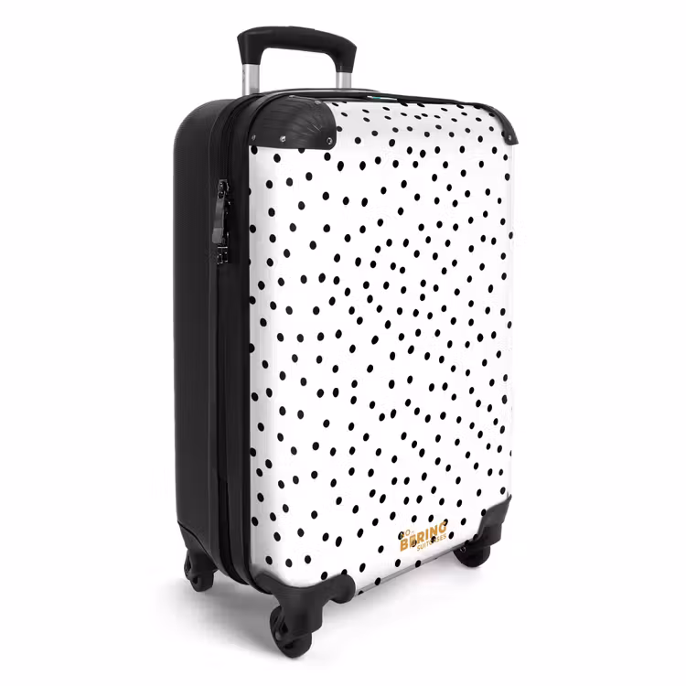 Suitcase - Black dots rain over a white surface — 2