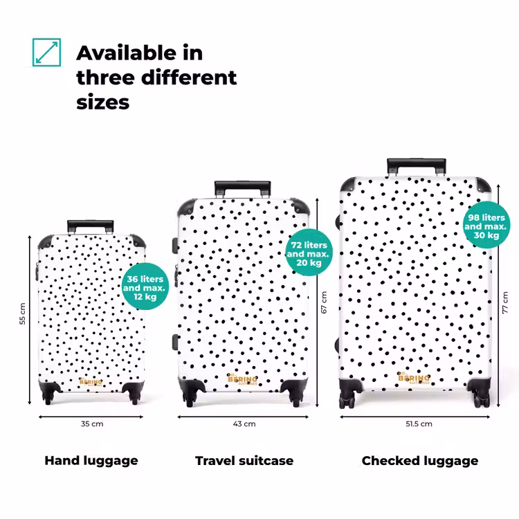 Suitcase - Black dots rain over a white surface — 3