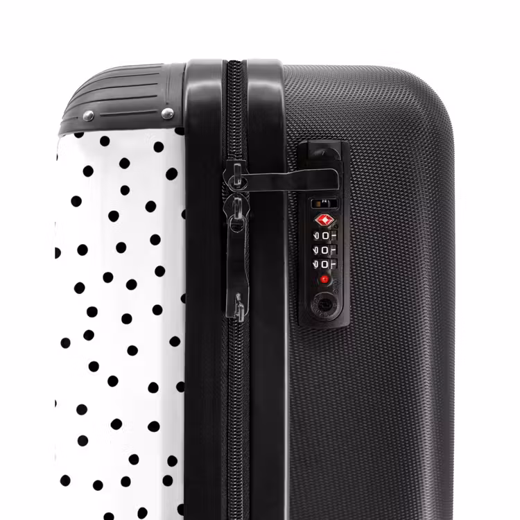 Suitcase - Black dots rain over a white surface — 6