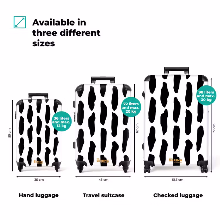 Suitcase - Black shapes on a white background — 3