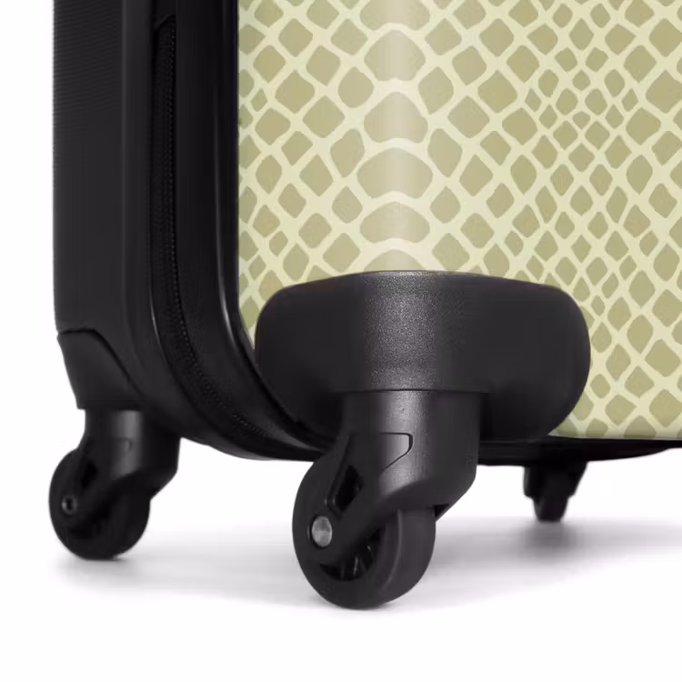 Suitcase - Green reptile skin pattern with symmetrical pattern — 6
