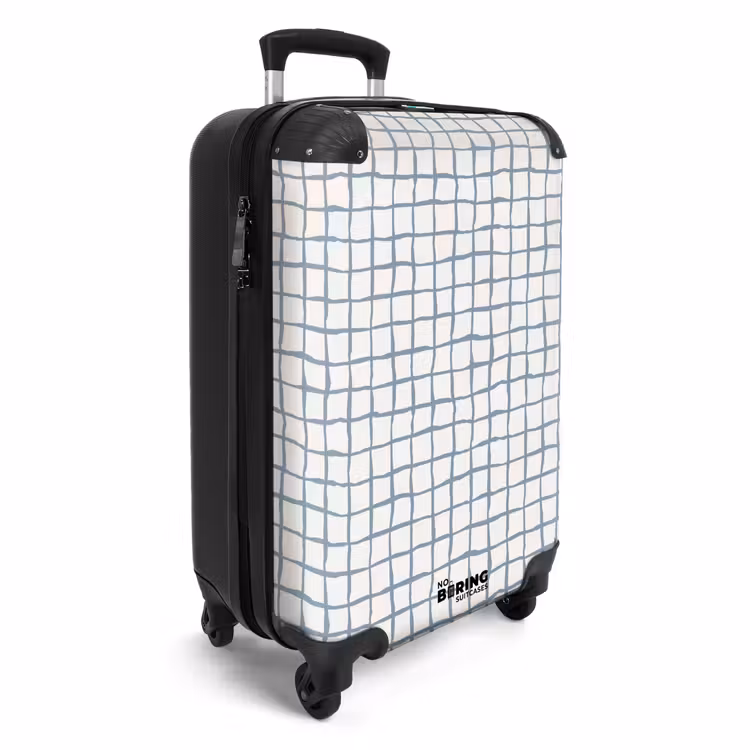 Suitcase - Hand-drawn blue grid with soft corners — 2