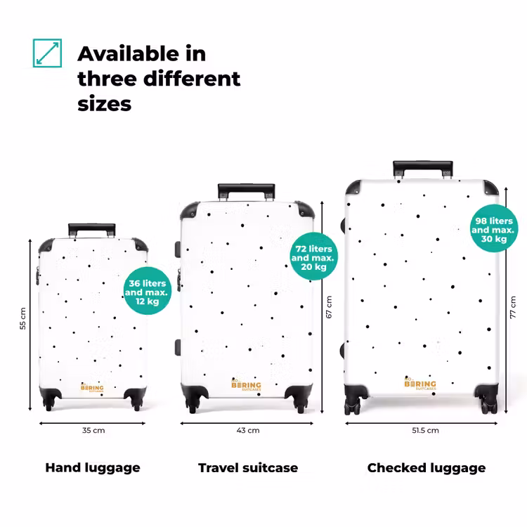 Suitcase - Minimalist dotted field — 3