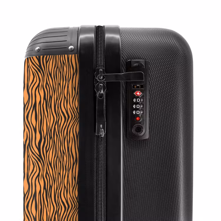 Suitcase - Orange tiger stripe pattern — 5