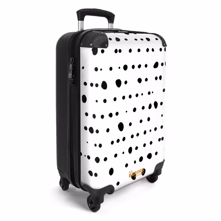Suitcase - Organic black dots on white background — 2