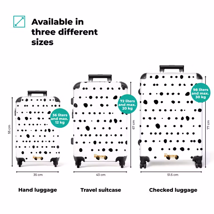 Suitcase - Organic black dots on white background — 3