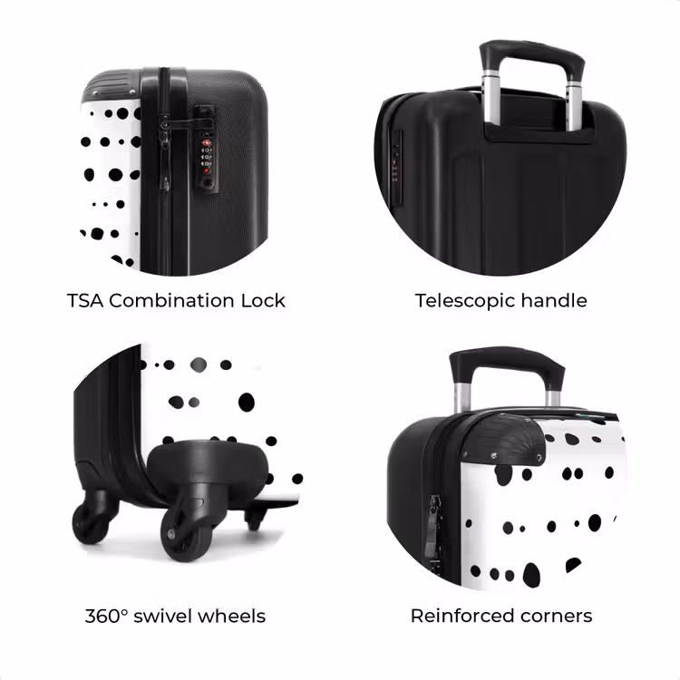 Suitcase - Organic black dots on white background — 8