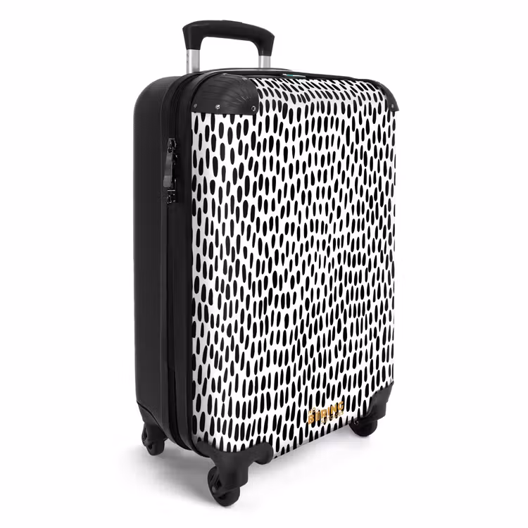 Suitcase - Oval dots on white background — 2