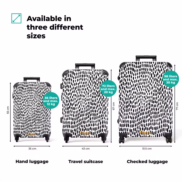 Suitcase - Oval dots on white background — 3