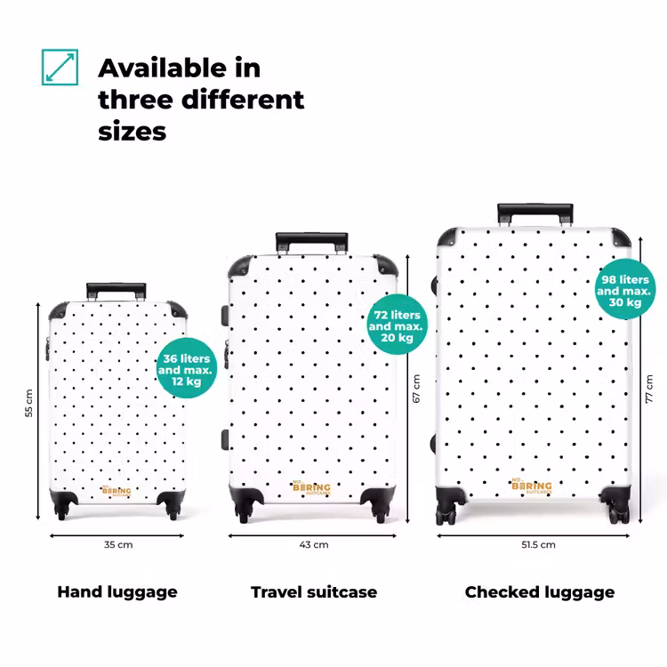 Suitcase - Symmetrically placed black dots over a white background — 3