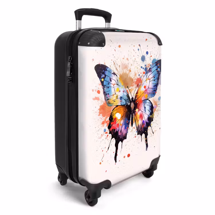 Suitcase - Butterfly in splashes of color — 2