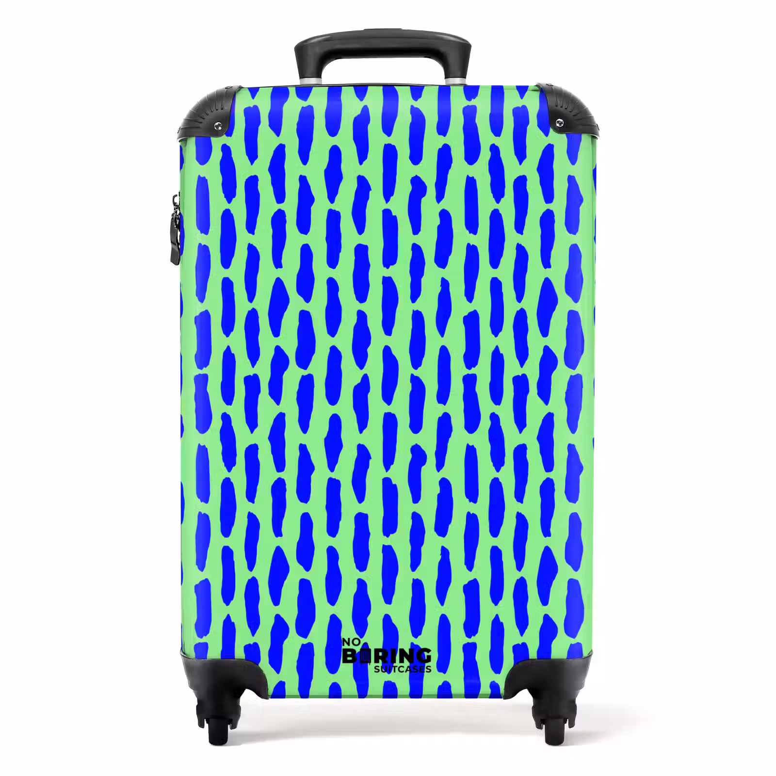 Suitcase - Blue pattern on mint green — 1