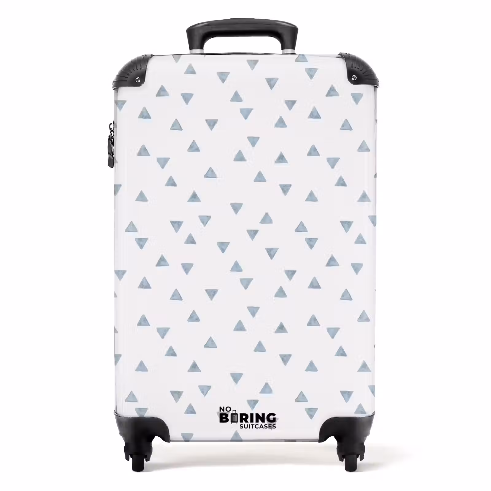 Suitcase - Blue triangles on a white surface — 1