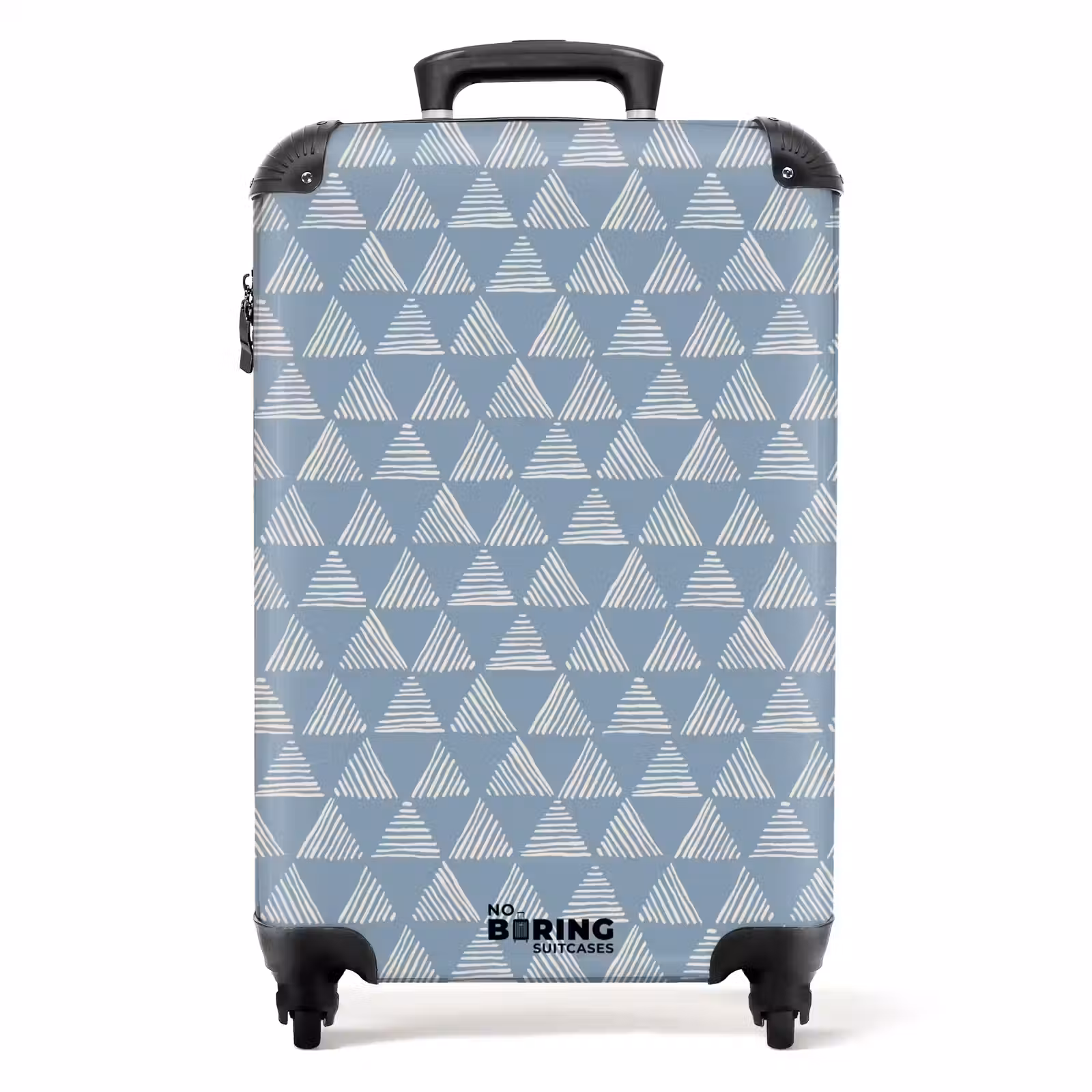 Suitcase - Blue triangles pattern — 1