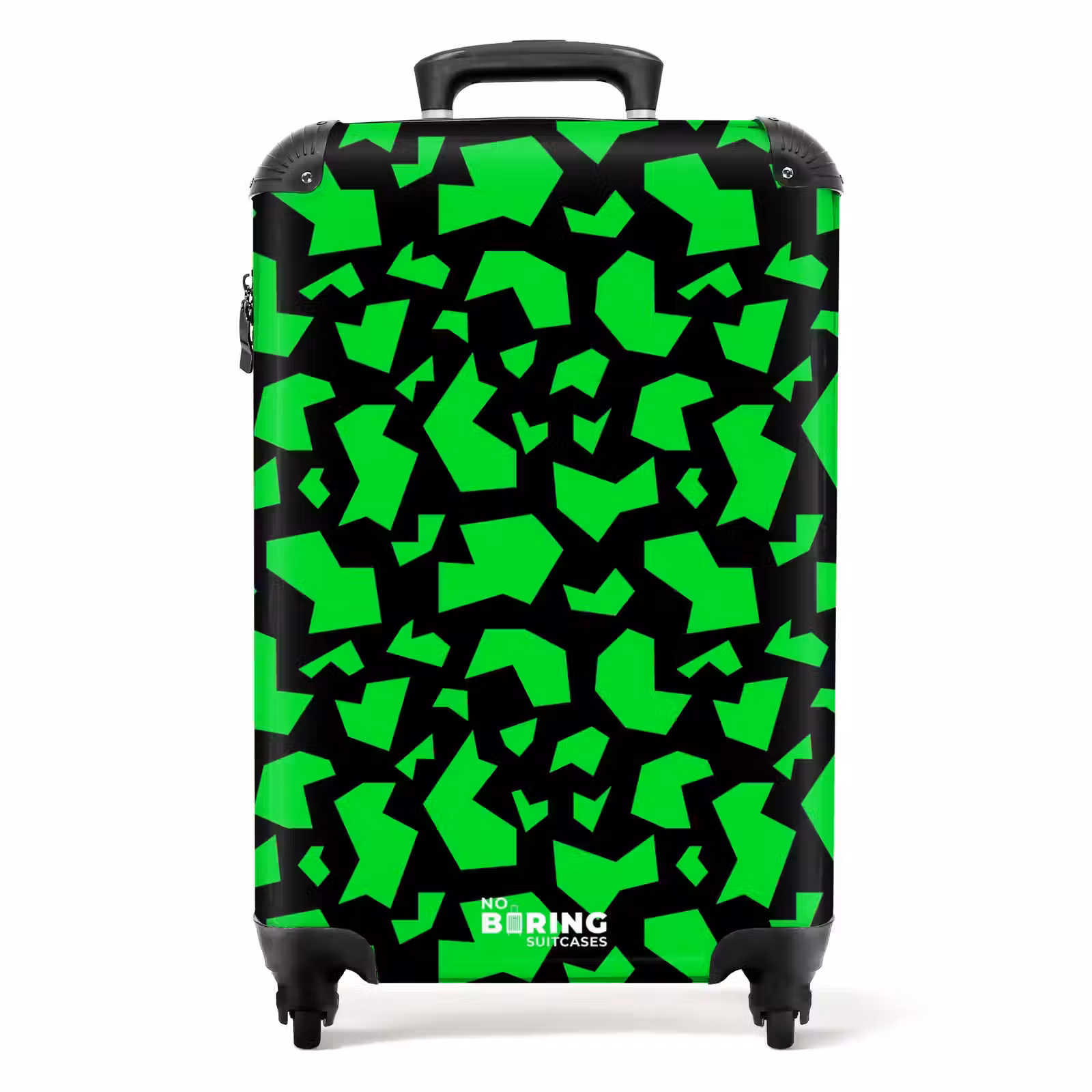 Suitcase - Green fragments on black — 1