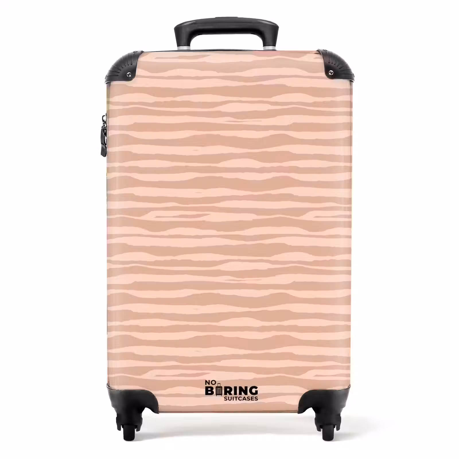Suitcase - Horizontal stripes on beige background — 1