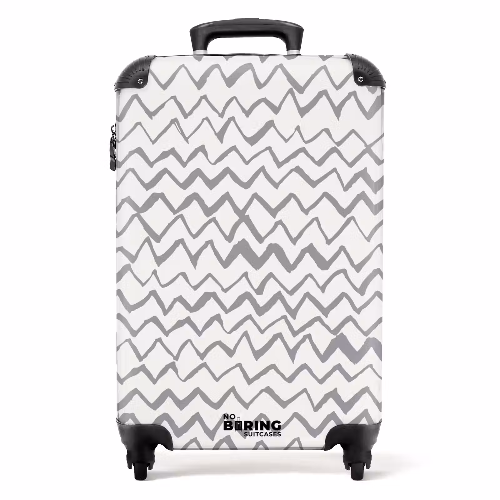 Suitcase - Zigzag brush strokes in gray — 1