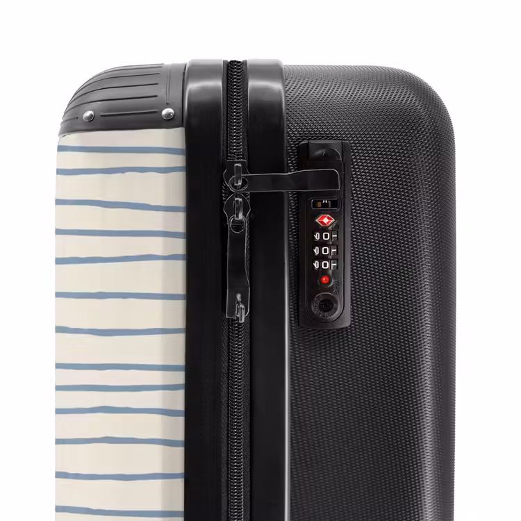 Suitcase - Blue hand-drawn stripes — 5