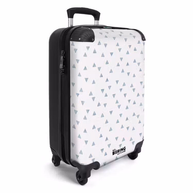 Suitcase - Blue triangles on a white surface — 2