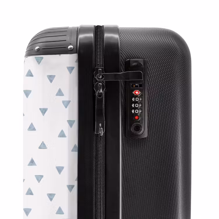 Suitcase - Blue triangles on a white surface — 5