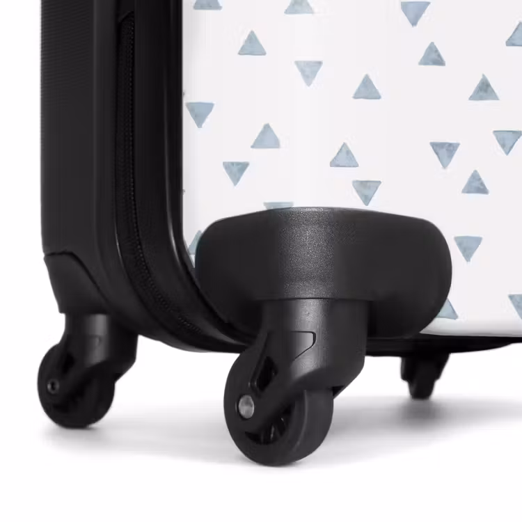 Suitcase - Blue triangles on a white surface — 6