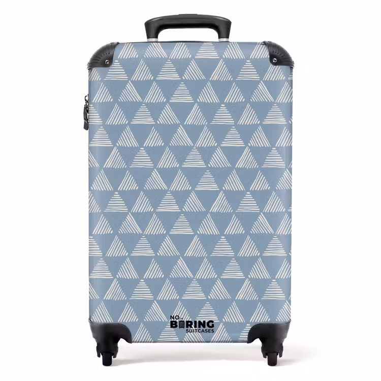Suitcase - Blue triangles pattern — 1
