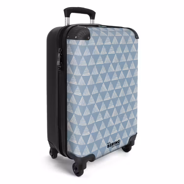 Suitcase - Blue triangles pattern — 2