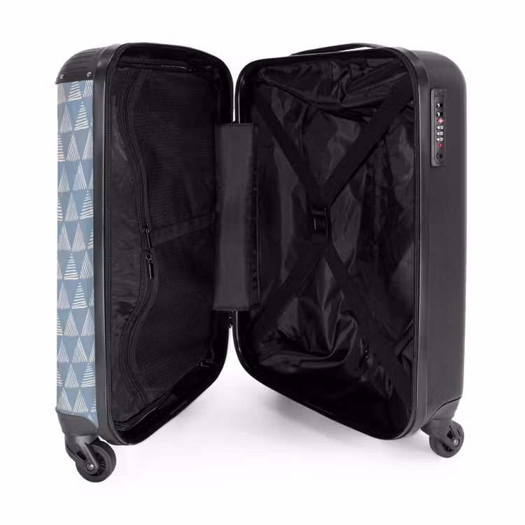 Suitcase - Blue triangles pattern — 4