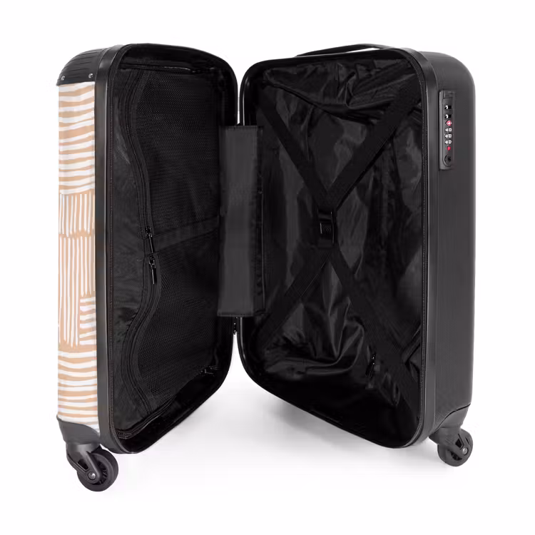 Suitcase - Checkered blocks with white brushstrokes — 4