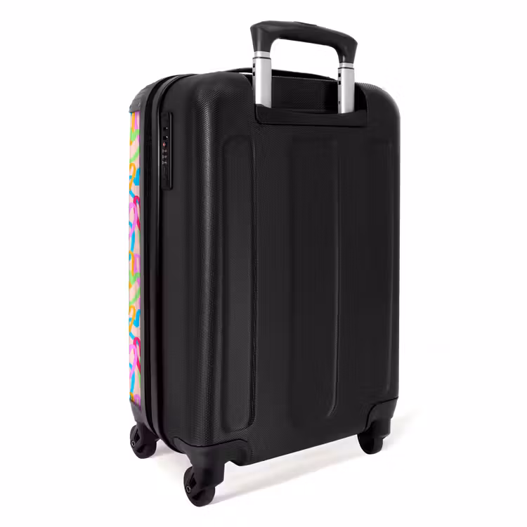 Suitcase - Colorful heart pattern on pastel pink — 3