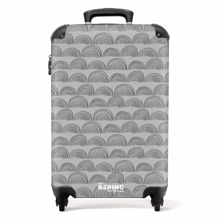Suitcase - Dark gray semicircles — 1